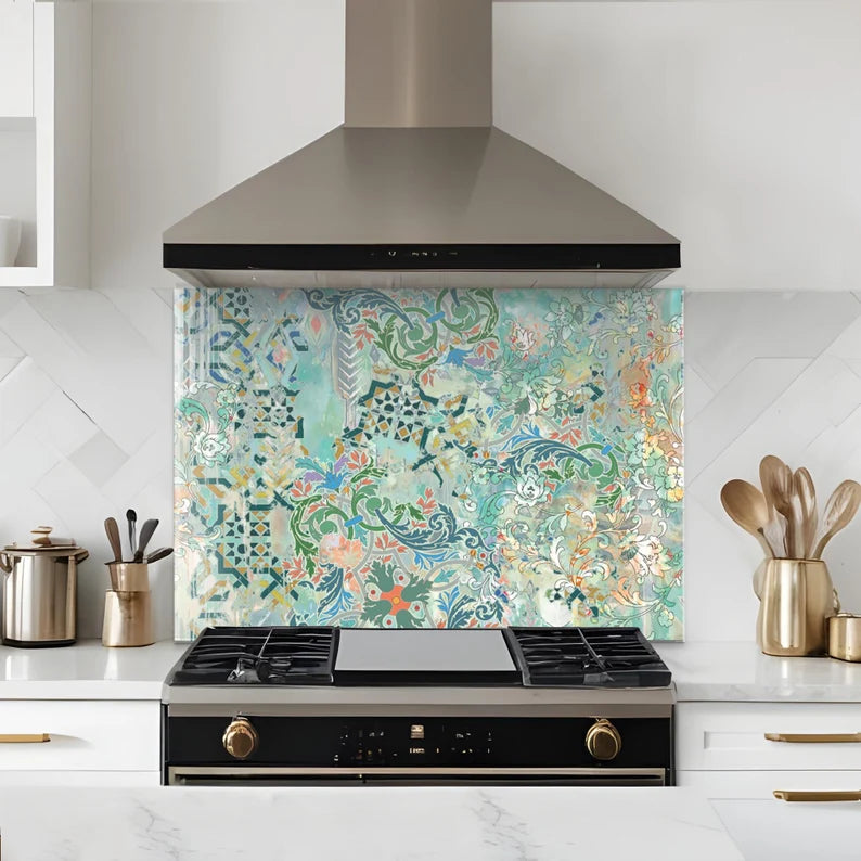 Tempered Glass Backsplash, Kitchen Sink Cover, Splashback Tile, Backsplash Guard, Stove Back Top Cover, Kitchen Decor, Glass Cutting Board
