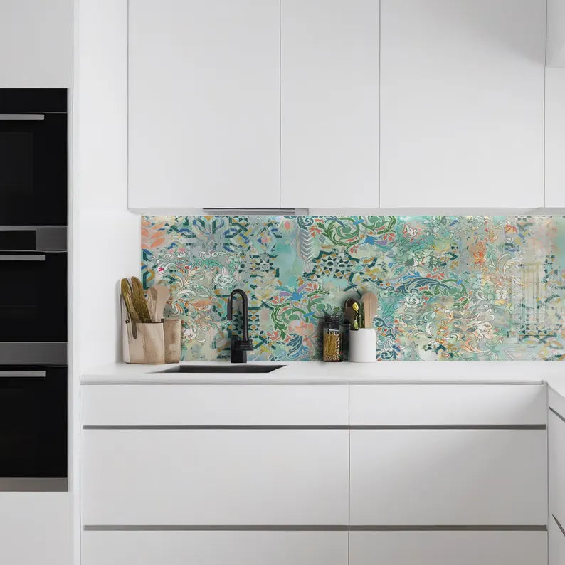 Tempered Glass Backsplash, Kitchen Sink Cover, Splashback Tile, Backsplash Guard, Stove Back Top Cover, Kitchen Decor, Glass Cutting Board